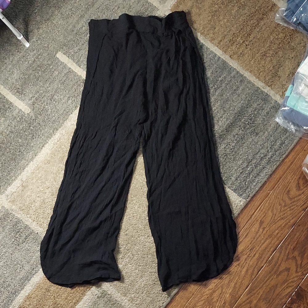 Mudd Black Wide Leg Women's Swimsuit Cover Up Bottoms